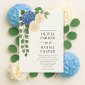 Invitation Elegant Hydrangea Floral Wedding