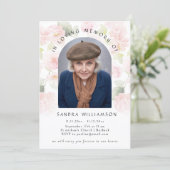Invitation Elegant Hydrangea Memorial Photo Announcement (Debout devant)