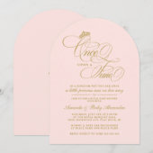 Invitation Élégant Il Était Une Fois Un Baby shower Princesse (Devant / Derrière)