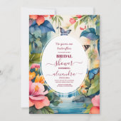 Invitation Élégant, Il Me Donne Fête des mariées Aux Papillon (Devant)