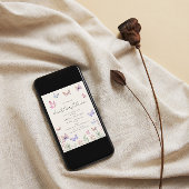 Invitation Élégant, Il Me Donne Fête des mariées Aux Papillon