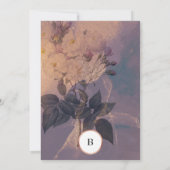 Invitation Elégant Imaginaire Floral Boho Rose or (Dos)