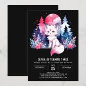 Invitation Elégant Imaginaire Wolf Anniversaire (Devant / Derrière)