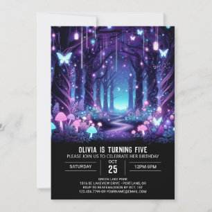 Invitation Élégant Imaginaire Woodland Digital Anniversaire
