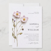 Invitation Élégant imprimé Pastel Boho Mariage de fleurs (Devant)
