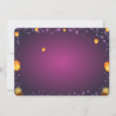 Invitation Elegant Indian Girl Floating Lantern Purple Diwali (Dos)