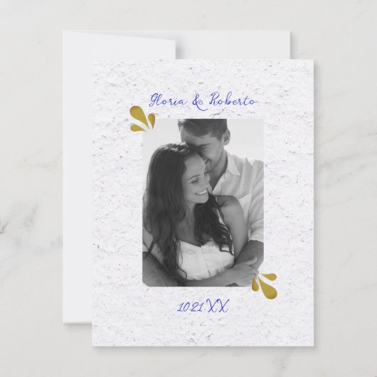 Invitation Élégant Inséparable Mariage mexicain (Dos)