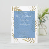 Invitation Elégant intemporel doux or floral Accents (Debout devant)