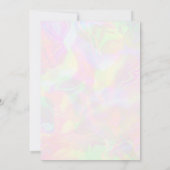Invitation Élégant Iridescente Holographique Mariage moderne (Dos)