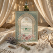 Invitation Elegant Islamic Nikah Bismillah Calligraphy