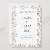 Invitation Élégant ivoire blanc gypsophila Mariage floral (Devant)