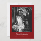 Invitation Elegant Ivory and Burgundy Wedding (Dos)