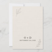 Invitation Elegant Ivory Botanical Floral Wedding (Dos)