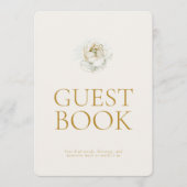 Invitation Elegant Ivory Floral Guest Book Sign (Devant)