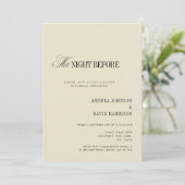 Invitation Elegant Ivory The Night Before Rehearsal Dinner (Debout devant)