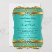 Invitation Elégant Jade Green Gold Damask Diamond Anniversair (Devant)