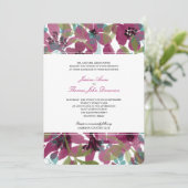 Invitation Elégant Jardin aux fleurs violettes | Mariage (Debout devant)