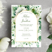 Invitation Elégant jardin botanique fleuri mariage