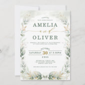 Invitation Elégant jardin botanique Gold Garden Mariage (Devant)