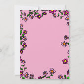 Invitation Elégant Jardin Botanique Rose Floral 40e Anniversa (Dos)