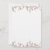 Invitation Elégant jardin botanique Rose Mariage Invitat (Dos)