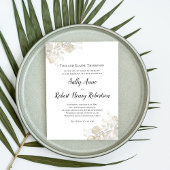Invitation Élégant jardin botanique Sage vert Script