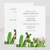 Invitation Elégant jardin de Cactus | Mariage de Fête des mar (Devant / Derrière)