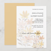 Invitation Elégant jardin fleuri romantique Boho (Devant / Derrière)