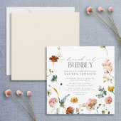 Invitation Elégant Jardin Fleurs Brunch & Bubbly Douche