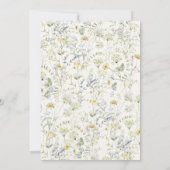 Invitation Elégant Jardin Fleurs Fête des mariées aquarelle (Dos)