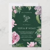 Invitation Elégant Jardin Floral Vert Mariage (Devant)