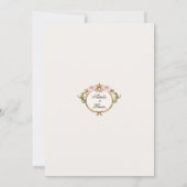 Invitation Elégant Jardin Secret Mariage Arc Floral (Dos)