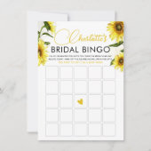 Invitation Élégant jeu de bingo pour la douche de mariée avec (Devant)