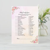 Invitation Élégant jeu de candy Boho pour Baby Shower d'éléph (Debout devant)