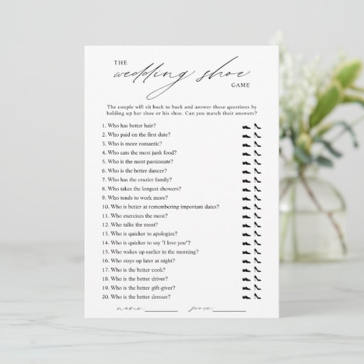 Invitation Élégant jeu de chaussures de mariage (Debout devant)