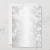 Invitation Élégant Jeu d'Engagement Silver Shimmer Lumières (Dos)