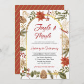 Invitation Elegant Jingle and Mingle Holiday Christmas Party (Devant / Derrière)