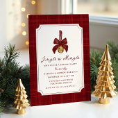 Invitation Elegant Jingle and Mingle Plaid Christmas Party