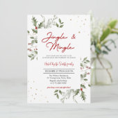 Invitation Elegant Jingle & Mingle Holiday Christmas Party (Debout devant)