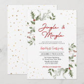 Invitation Elegant Jingle & Mingle Holiday Christmas Party (Devant / Derrière)