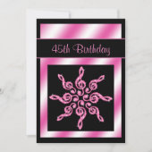 Invitation Élégant, Joli Cercle Rose De Musique 45e Anniversa (Devant)