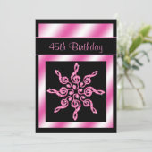 Invitation Élégant, Joli Cercle Rose De Musique 45e Anniversa (Debout devant)