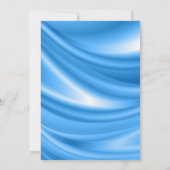 INVITATION ÉLÉGANT JOLIE BLEU SATIN GOLD ANNIVERSAIRE INVITAT (Dos)