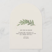 Invitation Élégant Jour de Fêtes Botaniques Arche de Noël (Dos)