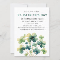 Élégant Jour de la Saint Patrick Shamrock de trèfl