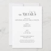 Invitation Elégant journal Black Bridal & Couples Douche (Dos)
