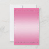 Invitation Elégant Joyau rose Bow & Stiletto Anniversaire (Dos)