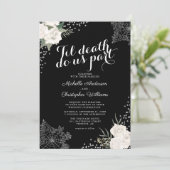 Invitation Élégant Jusqu'À La Mort Faisons-Nous Partie Mariag (Debout devant)