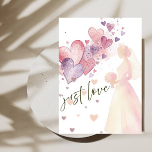 Invitation Élégant « Just Love » Mariage - Romantique Minimal