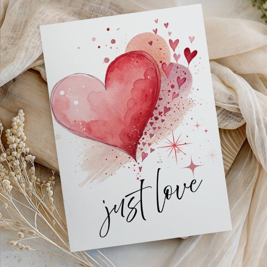 Invitation Elegant “Just Love” Wedding - Minimalist Romantic